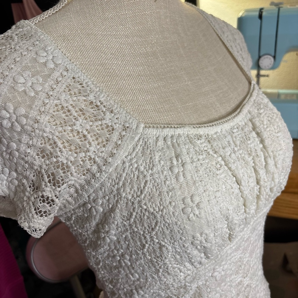 Elegant White Lace Top